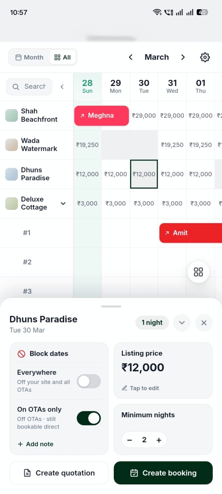 Doorloom resort channel manager syncing room availability across Airbnb, MakeMyTrip and Booking.com